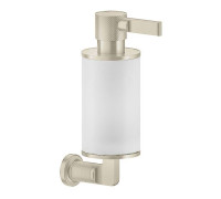 Дозатор для жидкого мыла подвесной Gessi Inciso белый/Brushed Brass PVD 58513#727