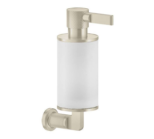 Дозатор для жидкого мыла подвесной Gessi Inciso белый/Brushed Brass PVD 58513#727