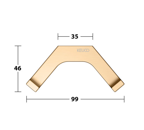 Крючок Keuco Edition 11 подвесной двойной brushed brass 11115250000