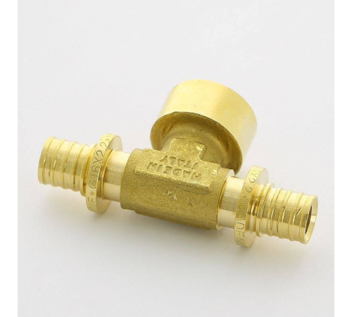 Тройник аксиальный Uni-Fitt 16х1/2х16 ВР латунь 747G6260