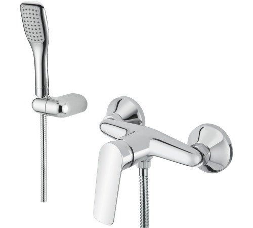 Смеситель для душа Mazzari Laguna с душевым набором хром LGA00801