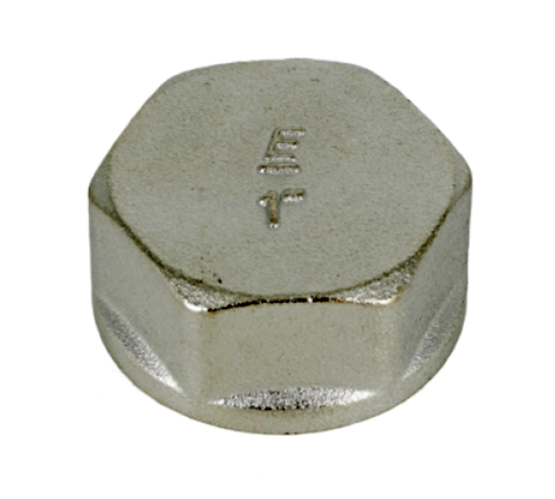 Заглушка латунная луженая ELSEN Metalit 1 внутренняя резьба EBF.02.10T
