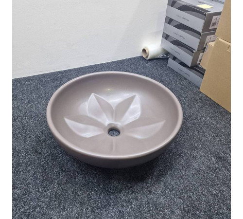 Раковина накладная Azzurra Fleur 45x16 см без отв. Tortora LALA045160F0TO