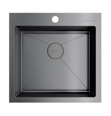 Кухонная мойка Omoikiri Akisame 51-GM 51x51 см вороненая сталь 4973440