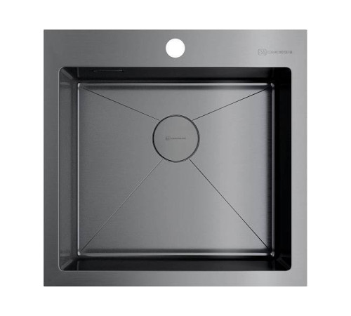 Кухонная мойка Omoikiri Akisame 51-GM 51x51 см вороненая сталь 4973440