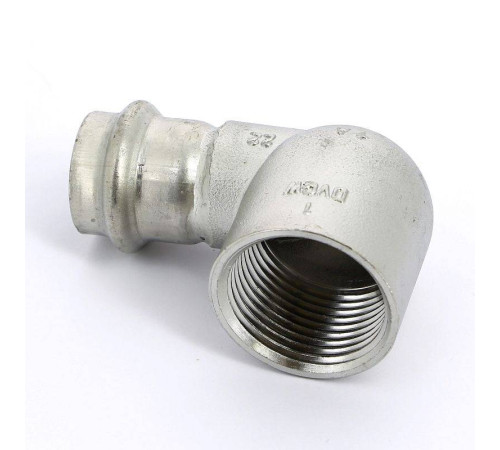 Угольник переходной Viega Sanpress Inox 90° 22х1 пресс-В компактный нержавеющая сталь 437039