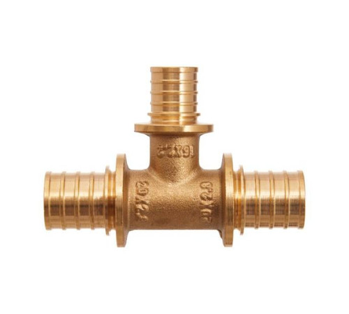 Тройник аксиальный латунный Smart Install 25x3.5-20x2.8-25x3.5 мм 52187S