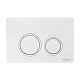 Панель смыва TECE TECESpring с круглыми кнопками белый глянцевый/хром 9940103