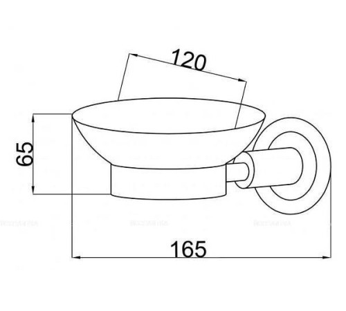 Мыльница подвесная Boheme Murano Cristal хром 10903-CRST-CH