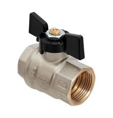 Кран шаровой HOOBS ORION ВР/ВР 1 ручка-бабочка черный 15134H