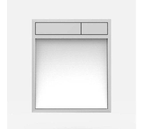 Панель управления SANIT LIS стекло белое/хром 16.734.00.0063