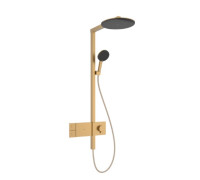 Душевая система Hansgrohe Raindance Alive S с термостатом Ø300 мм шлифованная бронза 24582140