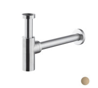 Сифон для раковины Newform X-STEEL 316 под донный клапан 300 мм цвет PVD Brushed pale gold 244X.59.098