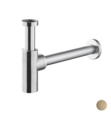 Сифон для раковины Newform X-STEEL 316 под донный клапан 300 мм цвет PVD Brushed pale gold 244X.59.098