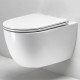 Унитаз подвесной Simas Trevi 56х37 см безободковый белый TRV18 bi