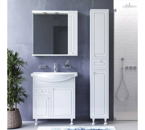 Зеркальный шкаф с подсветкой AM.PM Gem 75 см правый белый глянец M41MPR0751WG