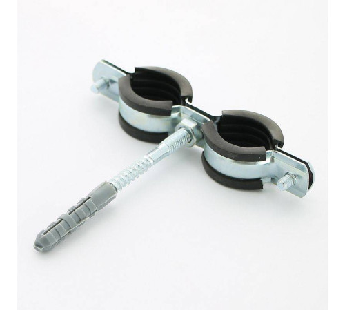 Хомут двойной с резиновым уплотнителем, шпилькой и дюбелем Uni-Fitt 3/4 дюйма (25-29 мм) 850D3800