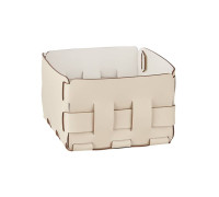 Корзинка ADJ Mini Bottega 19x19x13 см панна котта/белый 1019.16/10