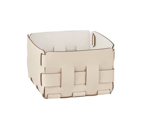 Корзинка ADJ Mini Bottega 19x19x13 см панна котта/белый 1019.16/10