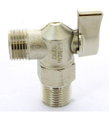 Кран шаровой для подключения бачков ITAP 1/2 никелированный 391