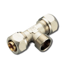 Тройник пресс Tiemme 16x2.0 - 1/2 НР - 16x2.0 1600038