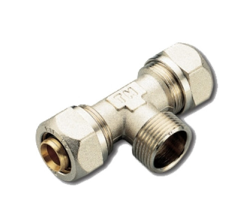 Тройник пресс Tiemme 16x2.0 - 1/2 НР - 16x2.0 1600038