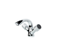 Смеситель для раковины Boheme Royal Cristal на 1 отверстие хром/черный кристалл 271-Royal/CRST black