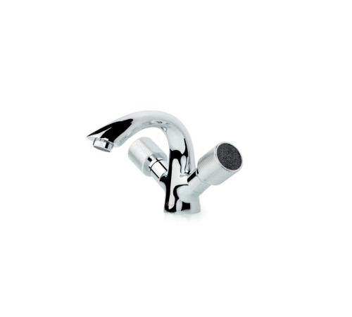 Смеситель для раковины Boheme Royal Cristal на 1 отверстие хром/черный кристалл 271-Royal/CRST black