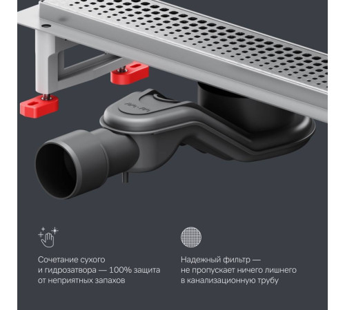Трап для душа линейный AM.PM Masterflow Cut Gradient 40 см W01SC-P11-040-01SB