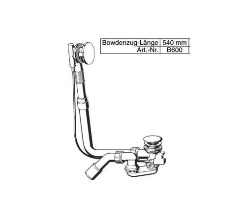 Слив-перелив для ванны Bette Multiplex M5 стандартный белый B600-000