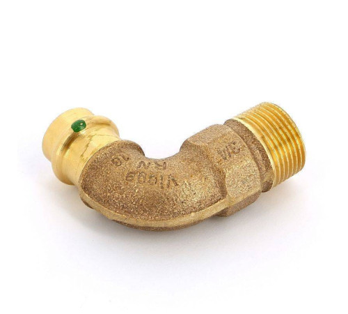 Угол 90° пресс-НР Viega Sanpress бронзовый 18x3/4 314354