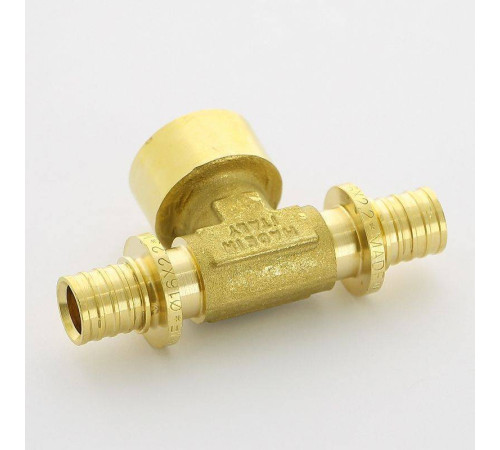 Тройник аксиальный Uni-Fitt 16х1/2х16 ВР латунь 747G6260