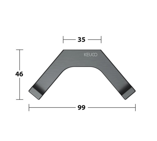 Крючок двойной KEUCO Edition 11 черный шлифованный хром 11115 130000