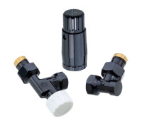 Комплект подключения Schlosser Stan-D Mini осевой 1/2 терморегулятор Mini Diamant RAL 9005 602200064