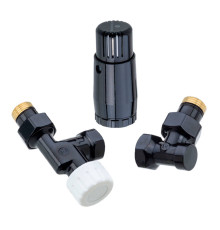 Комплект подключения Schlosser Stan-D Mini осевой 1/2 терморегулятор Mini Diamant RAL 9005 602200064