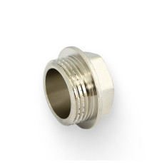 Заглушка резьбовая наружная General Fittings 3/4 со шляпкой под плоскую прокладку никелированная 509608