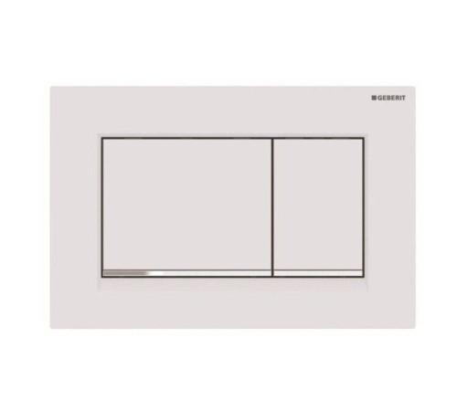 Клавиша смыва Geberit Sigma30 двойной смыв белый матовый/хром 115.883.JT.1