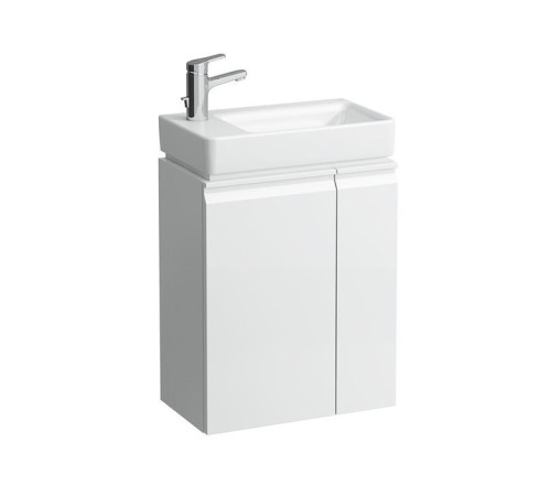 Тумба с раковиной Laufen Pro 48x28 см подвесная 1 дверца петли слева белый 4.8300.1.095.463.1 / 8.1595.5.000.104.1