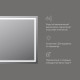 Зеркало настенное AM.PM Gem с LED-подсветкой по периметру 100 см M91AMOX1001WG
