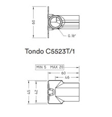 Встраиваемая часть для настенного смесителя Nicolazzi Unico Tondo C5523T/1