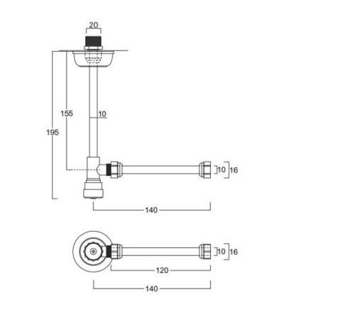 Кран угловой Simas Accessori золото 120006oro