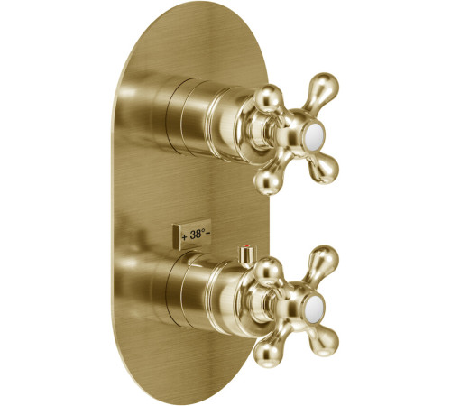 Смеситель термостатический Boheme Grazia на 2 потребителя внешняя часть бронза GRC5102BR