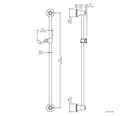 Душевая штанга Devon&Devon Austin бронза UTCI535BR