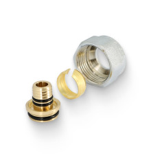 Соединитель обжимной STOUT 16(2.0) x 3/4 EK хром SFA-0001-001620