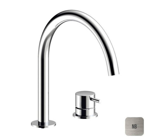 Смеситель для раковины Almar E214005 на 2 отверстия никель брашированный E214005.NB