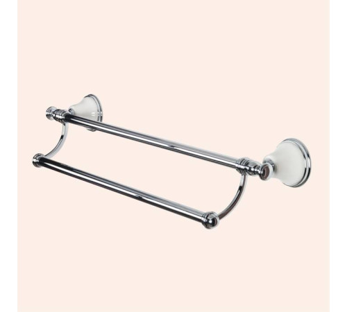 Полотенцедержатель двойной Tivoli World TW Harmony 012 58 см подвесной белый/хром TWHA012bi/cr