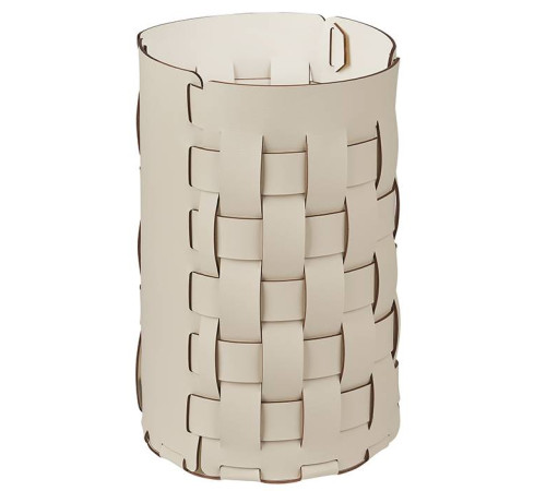 Корзина для мусора ADJ Bottega 22х35 см панна котта/белый 2035.16/10