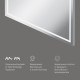 Зеркало настенное AM.PM Gem с LED-подсветкой по периметру 100 см M91AMOX1001WG