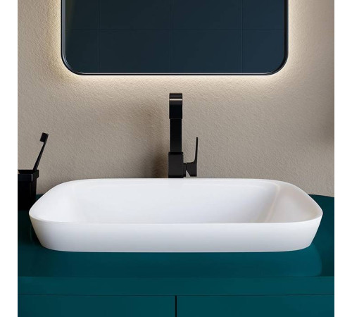 Раковина накладная Salini Marea 60х40х16 см S-Stone белый матовый 1802202M