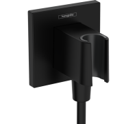 Шланговое подсоединение с держателем для душа hansgrohe FixFit Porter E матовый черный 26889670